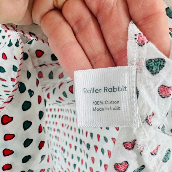 Roller Rabbit Hearts Print Cotton Sleep Shirt Nightgown Pajamas XXS Christmas - Picture 5 of 7